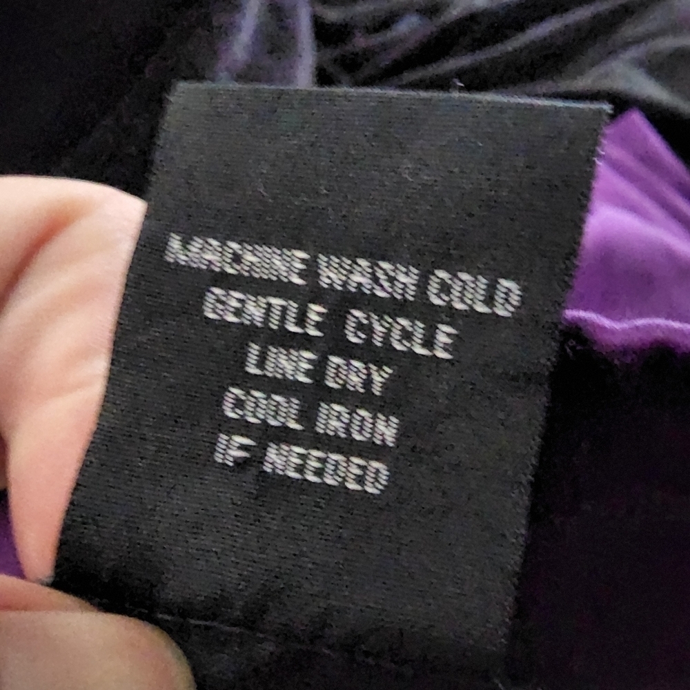 Teeze Me Strapless Sweetheart Dress Purple A-Line Satin Pockets Tie Back 3 EUC - Picture 4 of 4